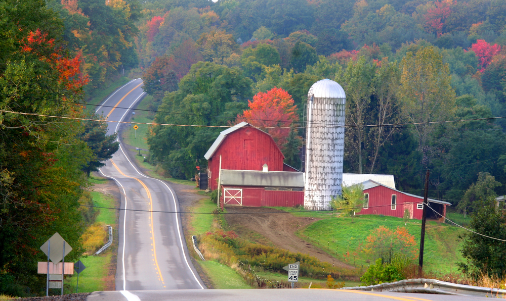Scenic Drive in Michigan in fall.